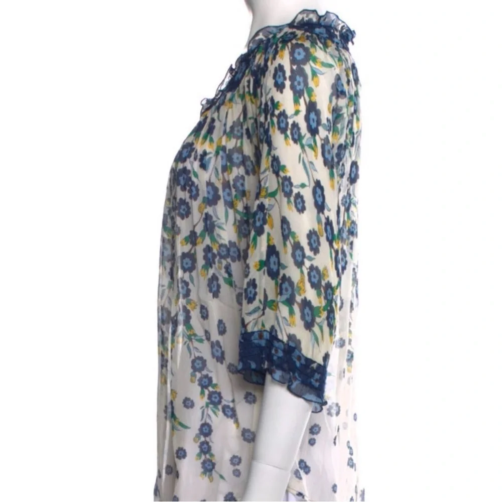 Diane Von Furstenberg Silk Blouse Size 4 - Picture 2 of 3